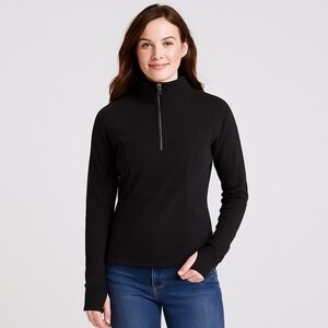 EUC REI Women’s Black Quarter-Zip Fleece Pullover – Size Medium - W29